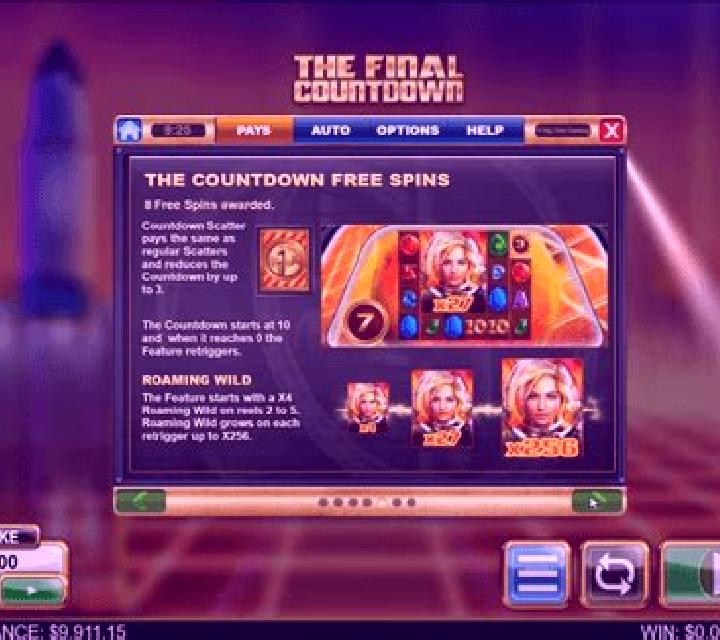 The Final Countdown slot game