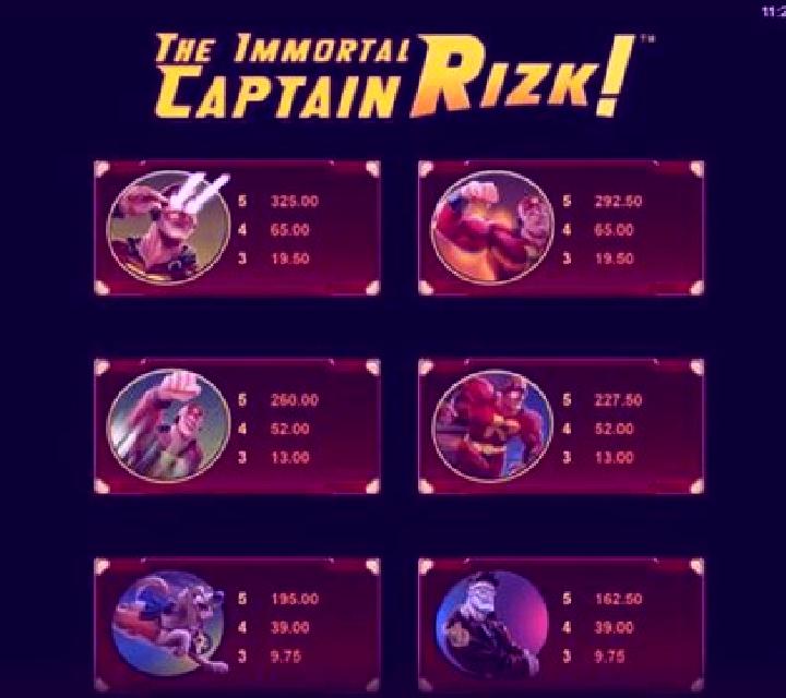 The Immortal Captain Rizk! slot machine