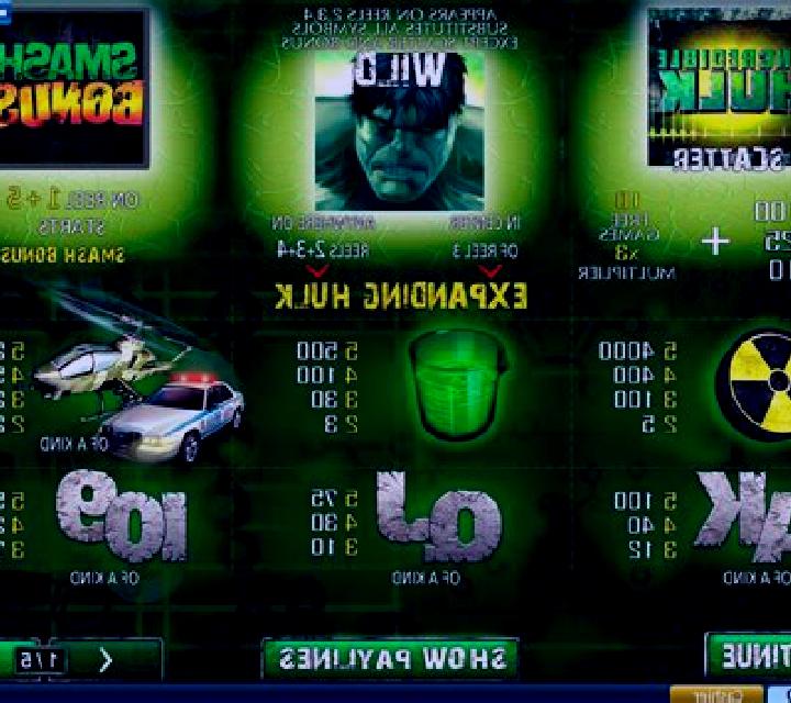 The Incredible Hulk slot game