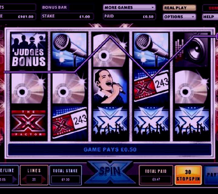 The X Factor slot game