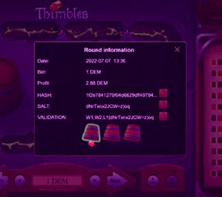 Thimbles (Evoplay) slot