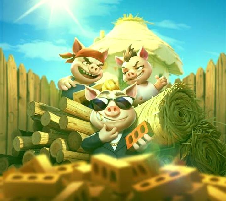 Three Brave Piggies slot game