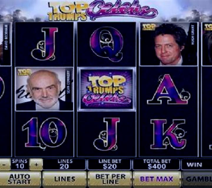 Top Trumps Celebs Scratch slot machine