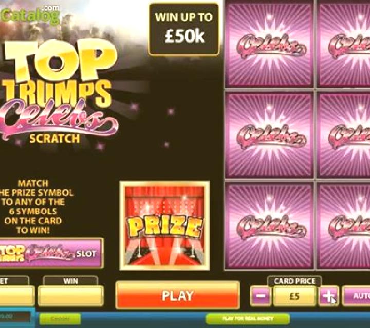 Top Trumps Celebs Scratch slot