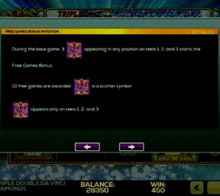 Triple Double DaVinci Diamonds slot