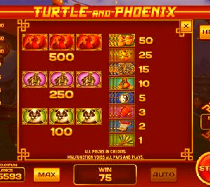 Turtle and Phoenix (Pull Tabs) slot