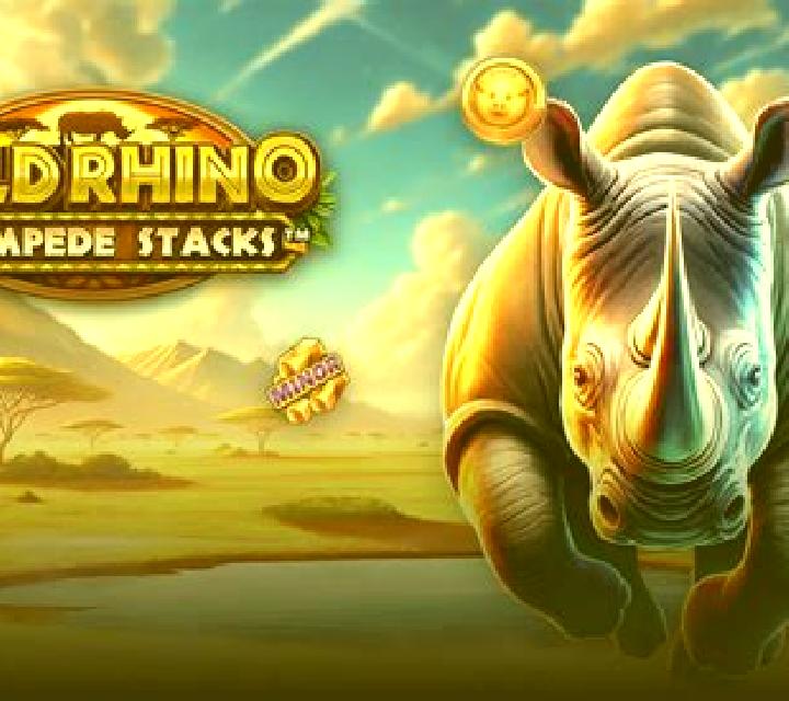 Wild Rhino Stampede Stacks slot game