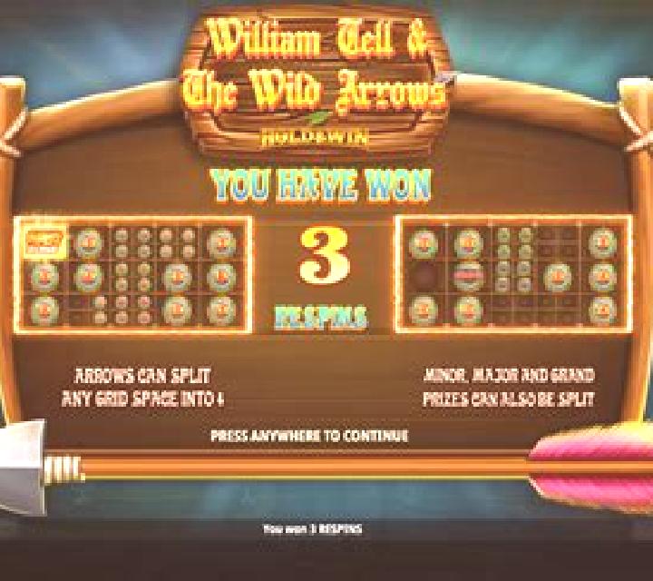 William Tell and The Wild Arrows Hold and Win slot