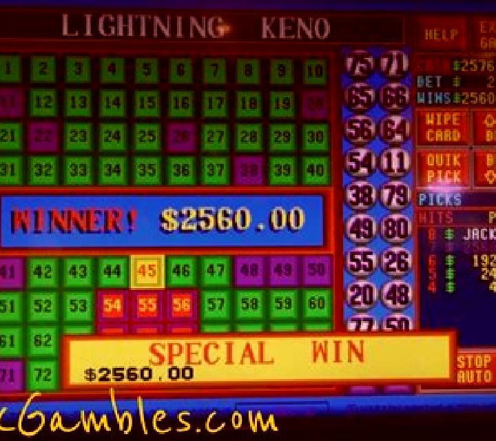X Keno slot machine