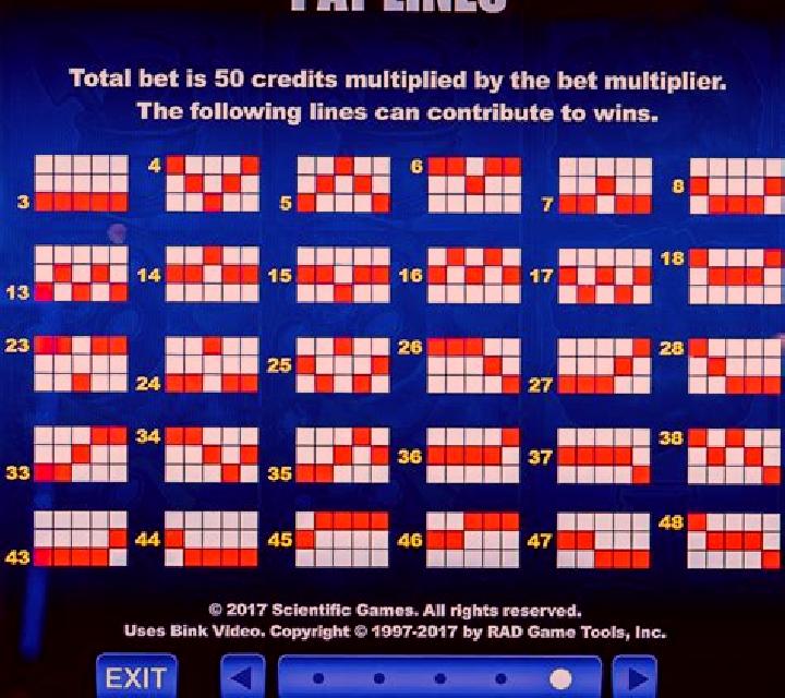 X-man 50 lines slot game