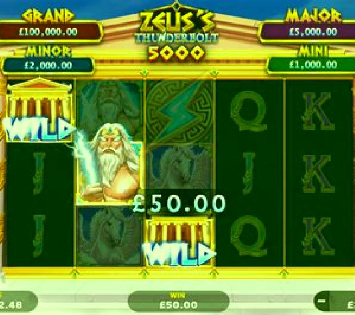 Zeus s Thunderbolt 5000 slot machine